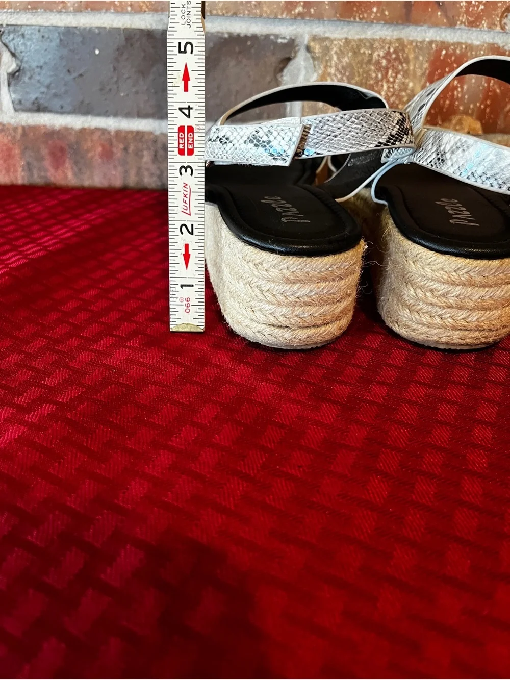 Pazzle espadrilles womens slingback flat form gladiator sandal snake Size:7.5